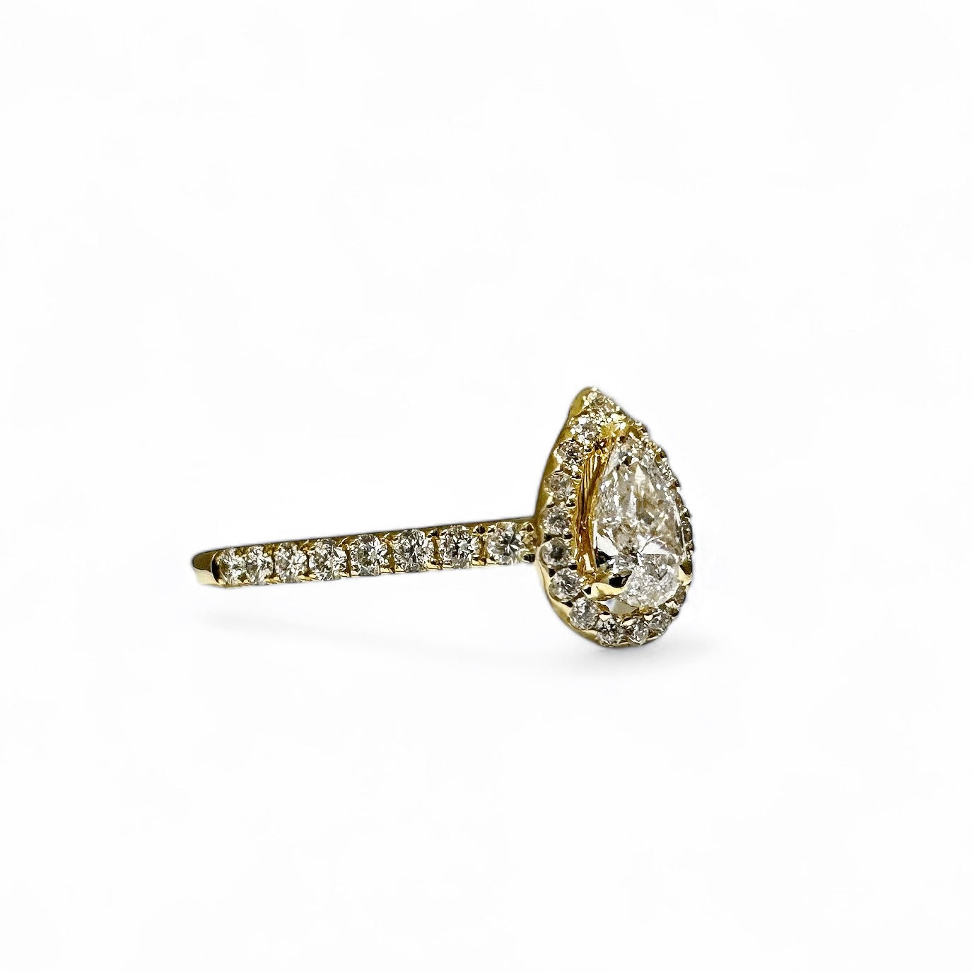 PEER SOLITAIRE RING MET BIJPASSENDE BAND