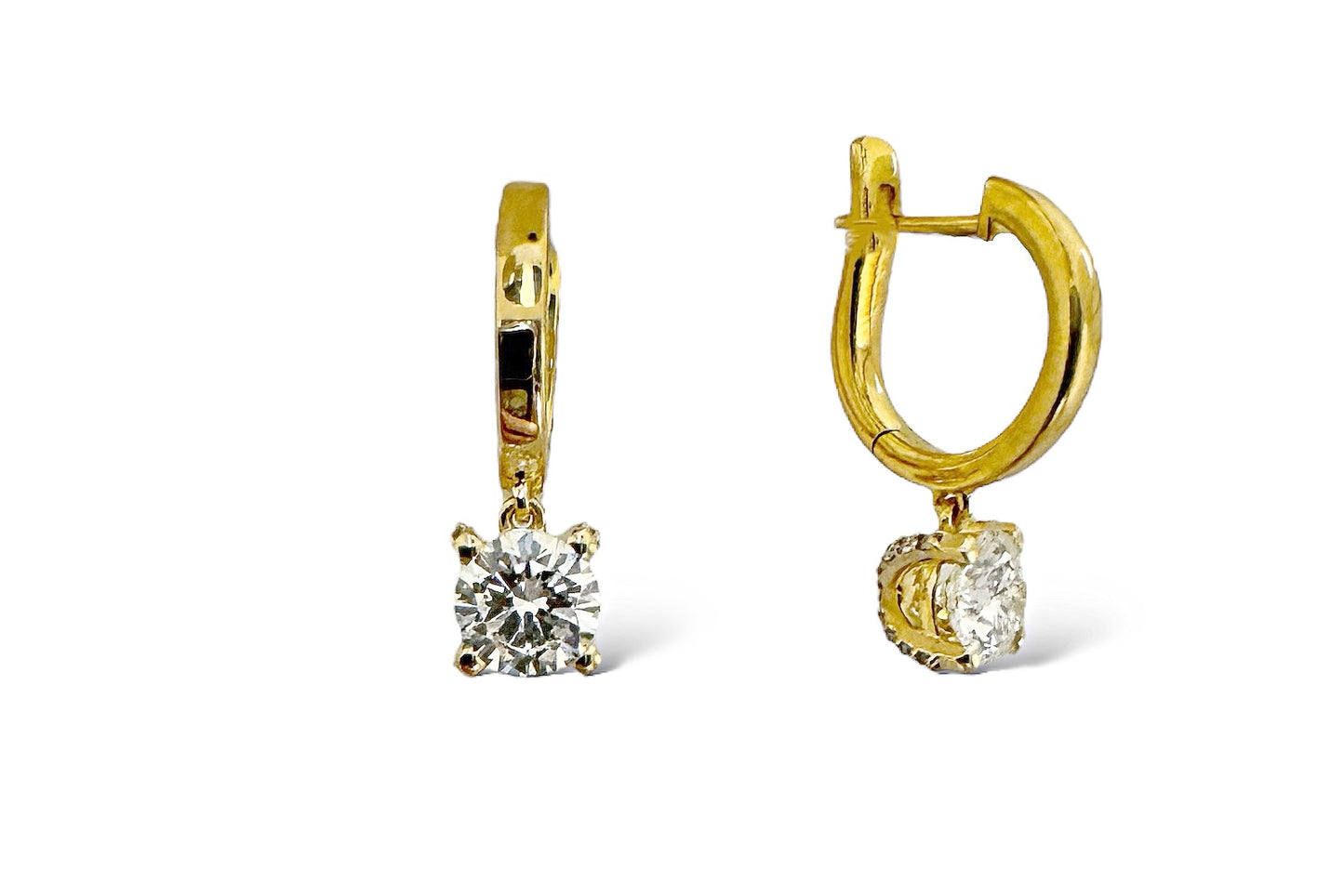 1.50 CT SOLITAIRE DROP HUGGIE