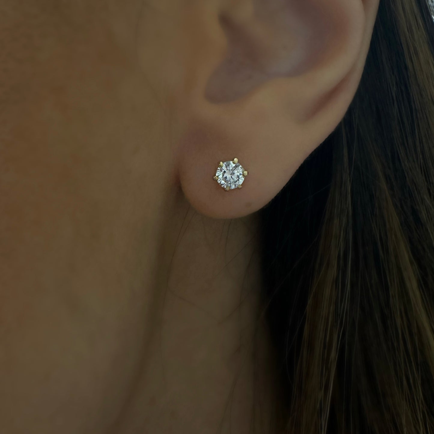 CLOUS SOLITAIRES À SIX Griffes 0,70 CT