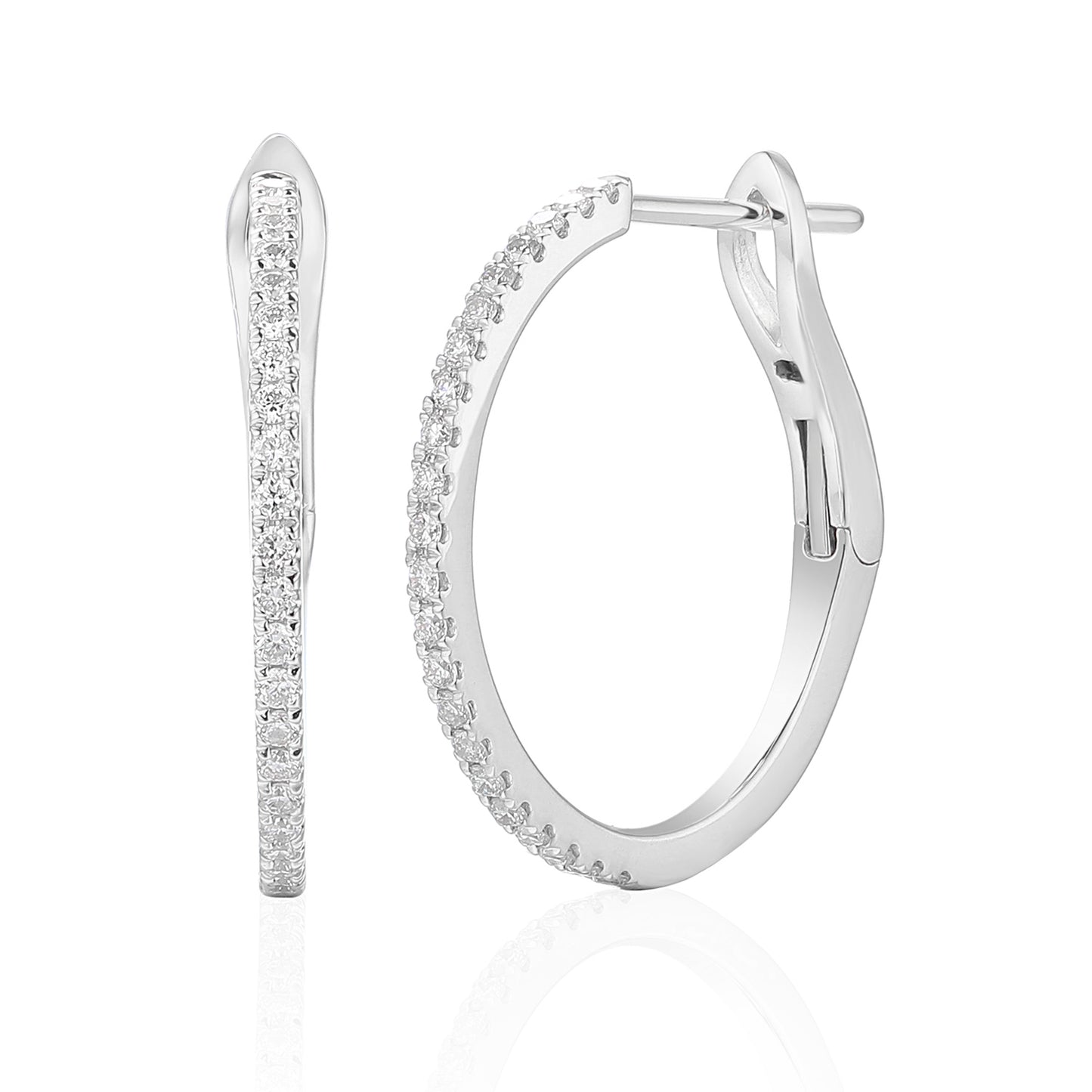 DIAMOND HOOPS (MEDIUM SIZE)