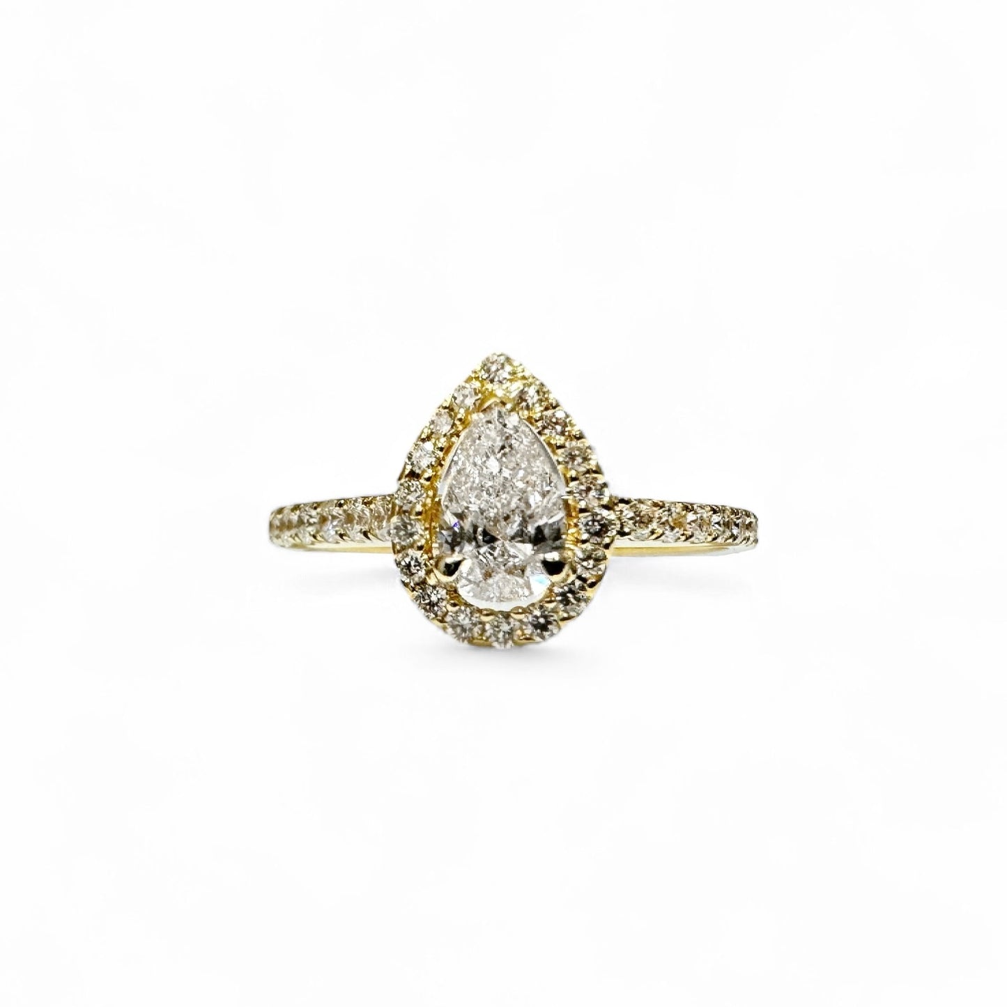 PEER SOLITAIRE RING MET BIJPASSENDE BAND