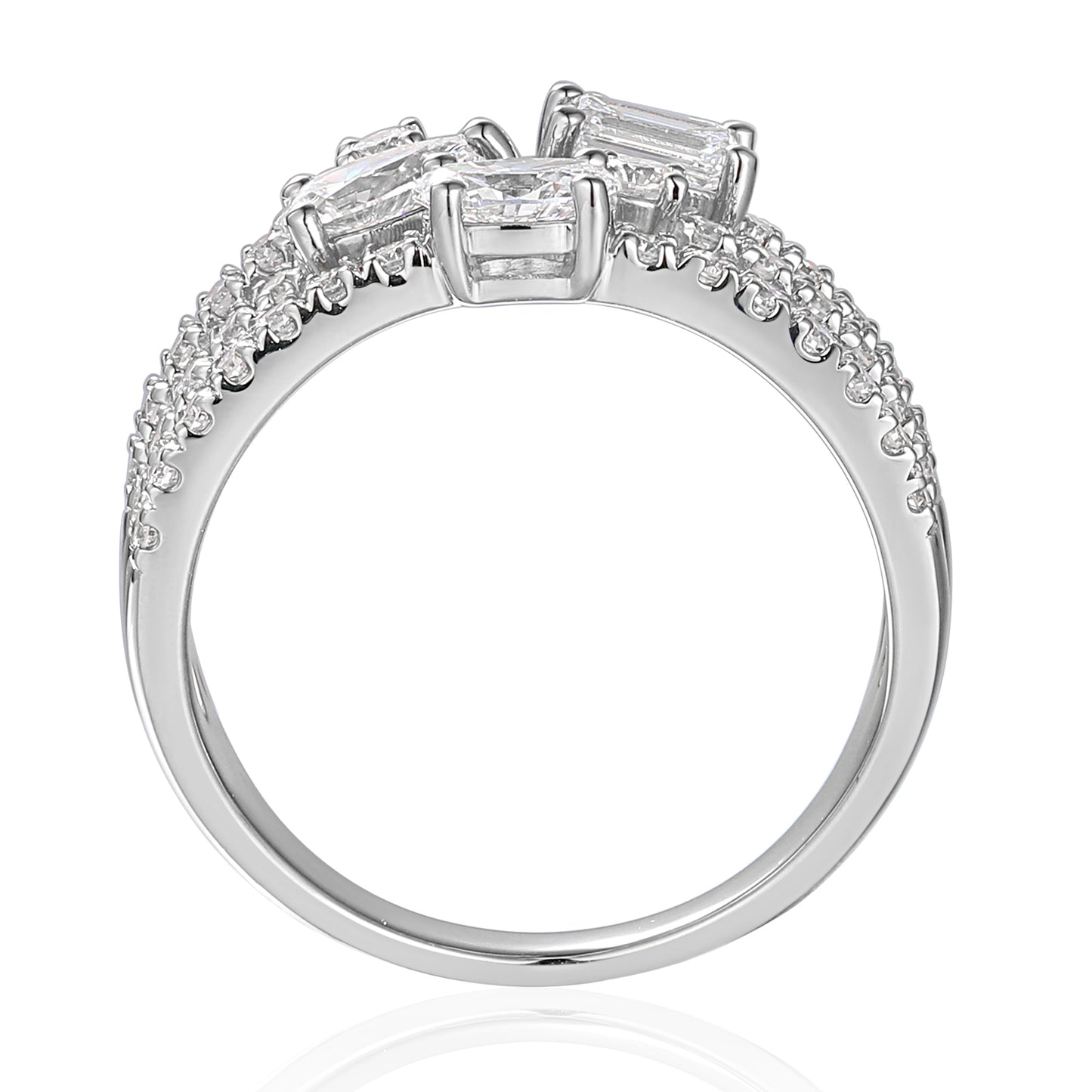 Unique Multi-Cut Lab Diamond Ring