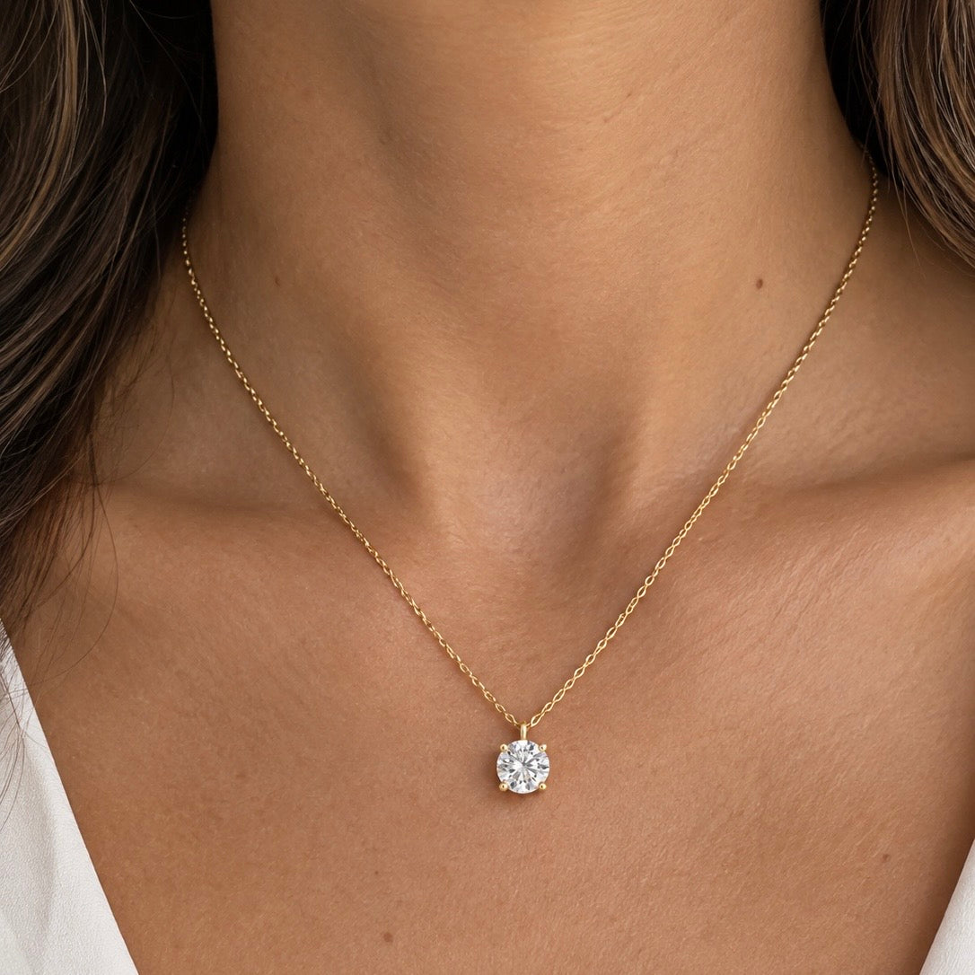 1.10 CT SOLITAIRE NECKLACE