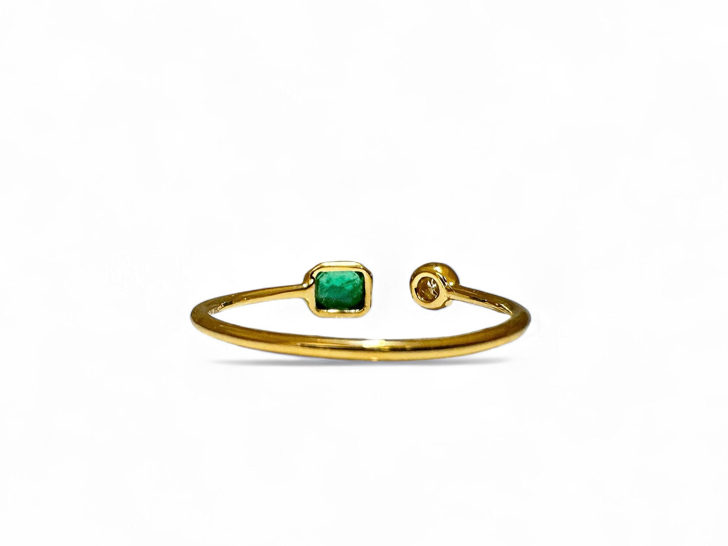 BAGUE BOUTON ÉMERAUDE