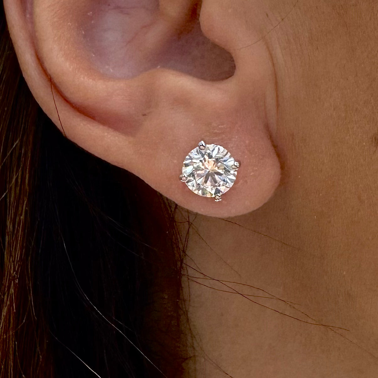 3.04CT's SOLITAIRE STUDS