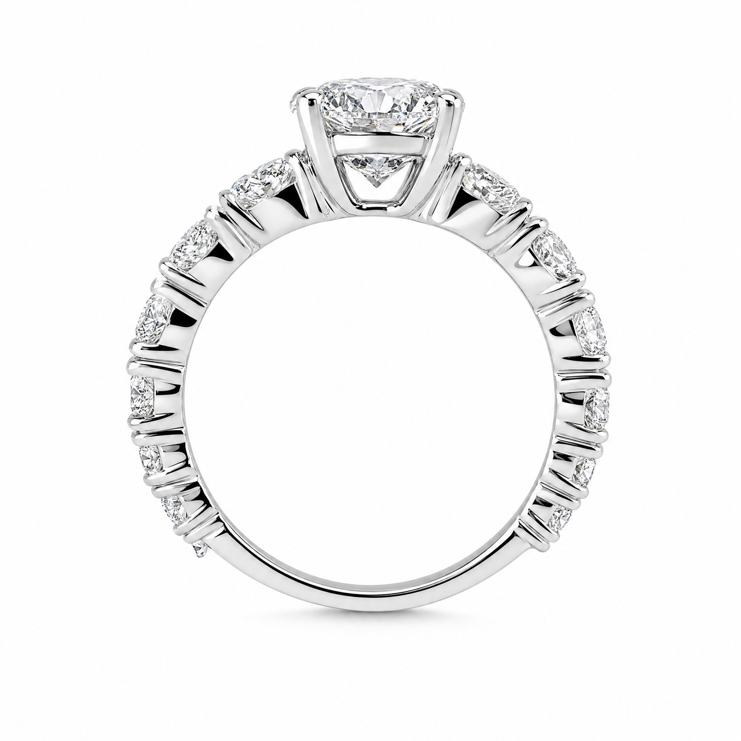 3.04 CT OVAL WITH SIDE DIAMONDS