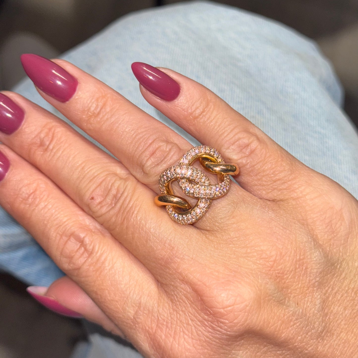 Diamanten schakelring