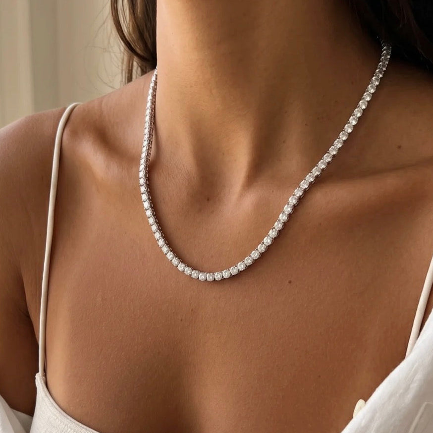 21.60 CT's TENNIS NECKLACE