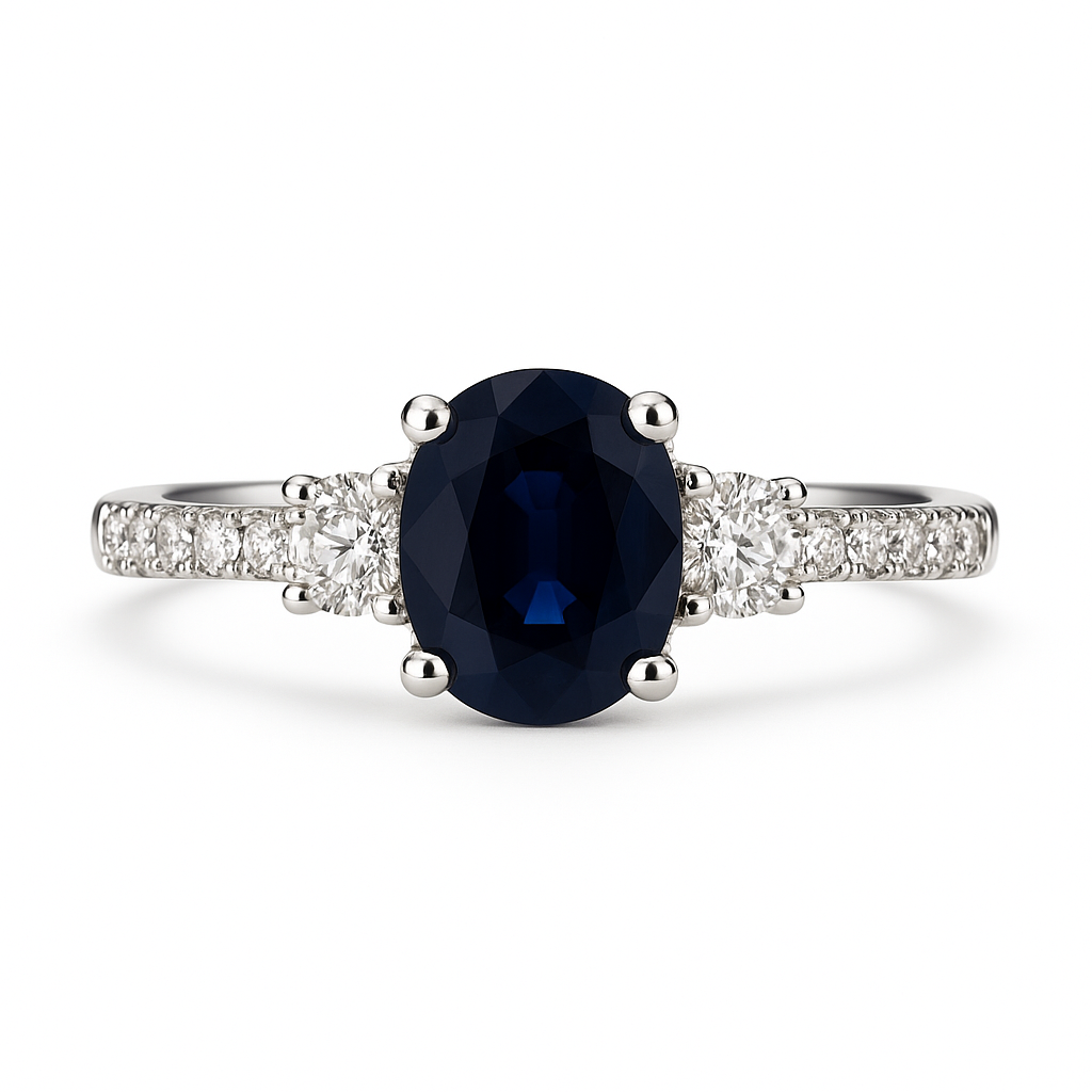 SAPPHIRE & DIAMONDS RING