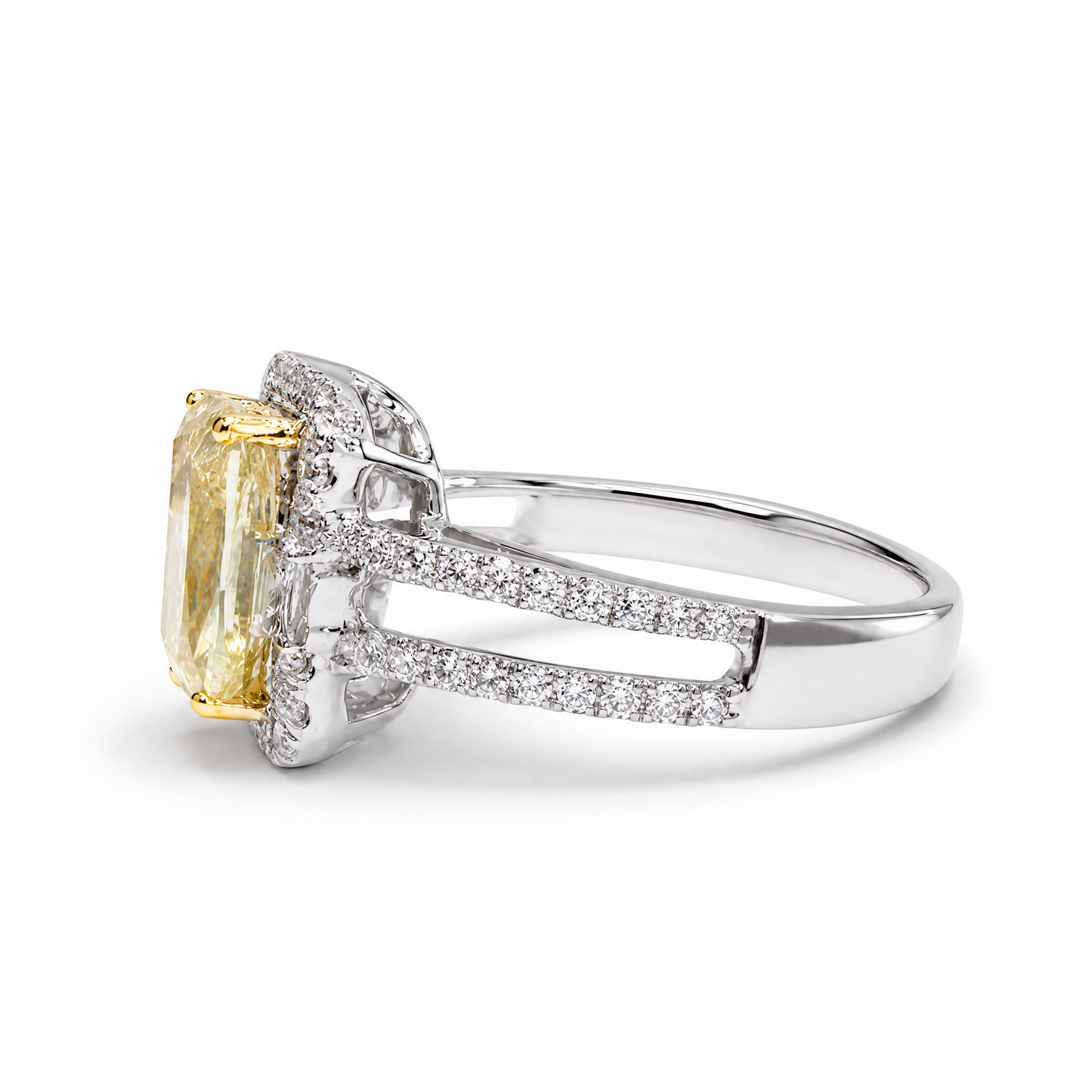 LIGHT FANCY YELLOW LONG CUSHION CUT