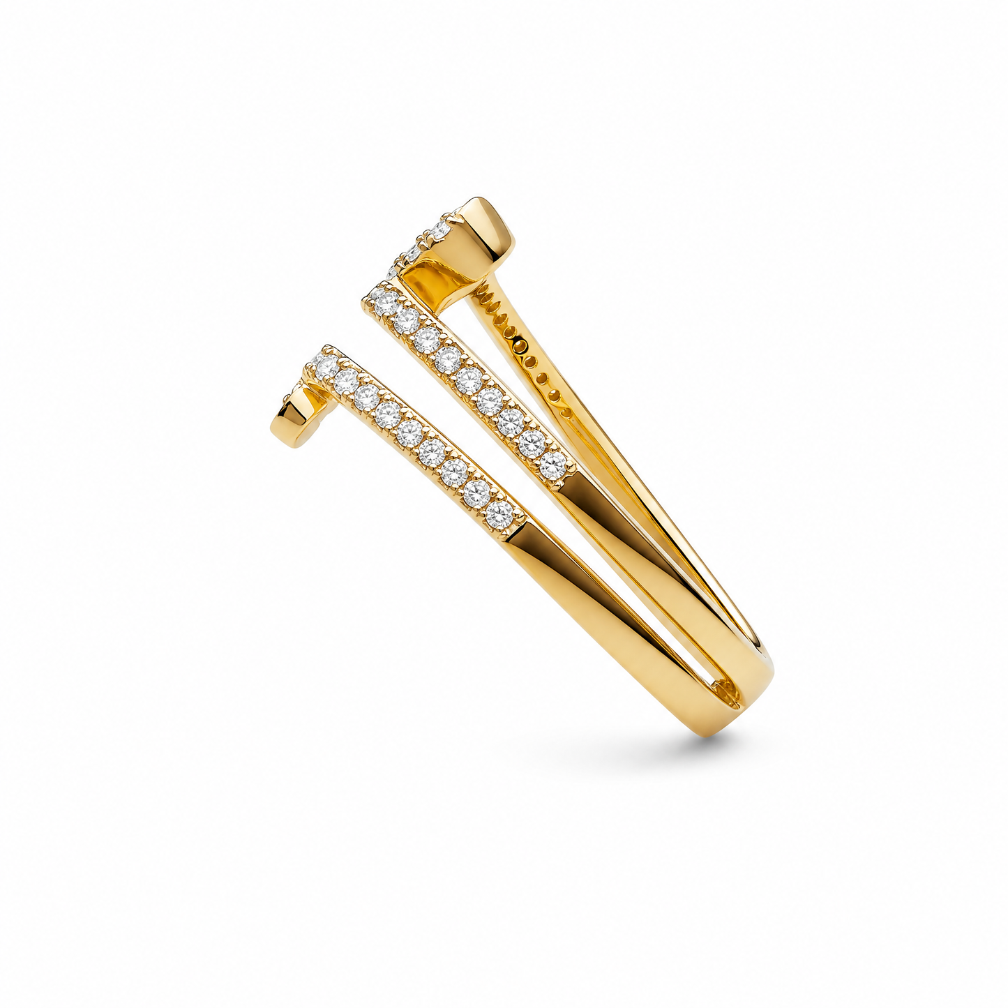 Ring met spiraalvormige diamant