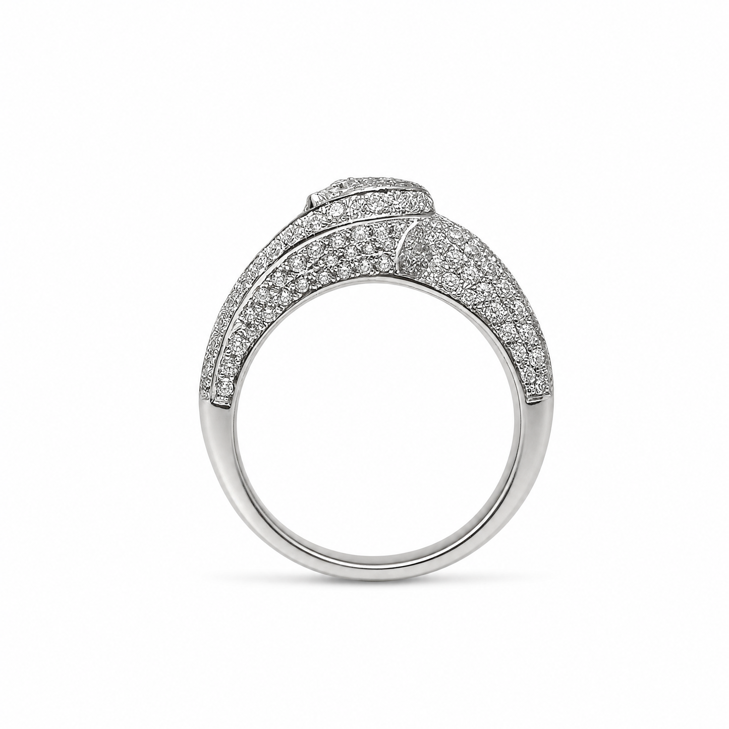 ROUND CUT TWIST RING