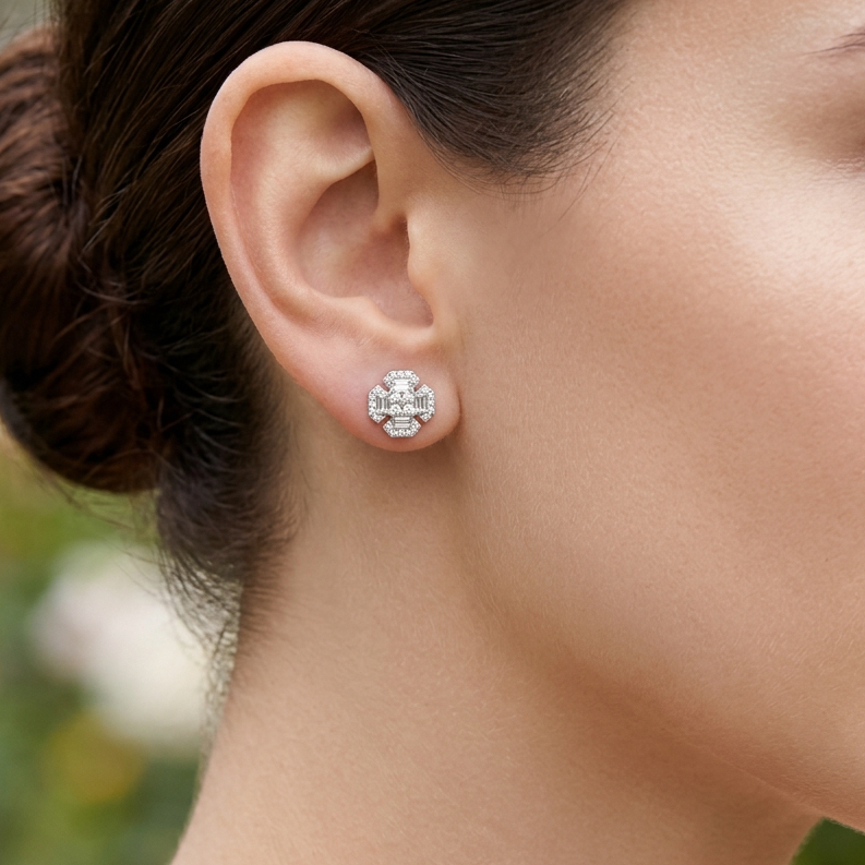 FLORAL DIAMOND EARRINGS