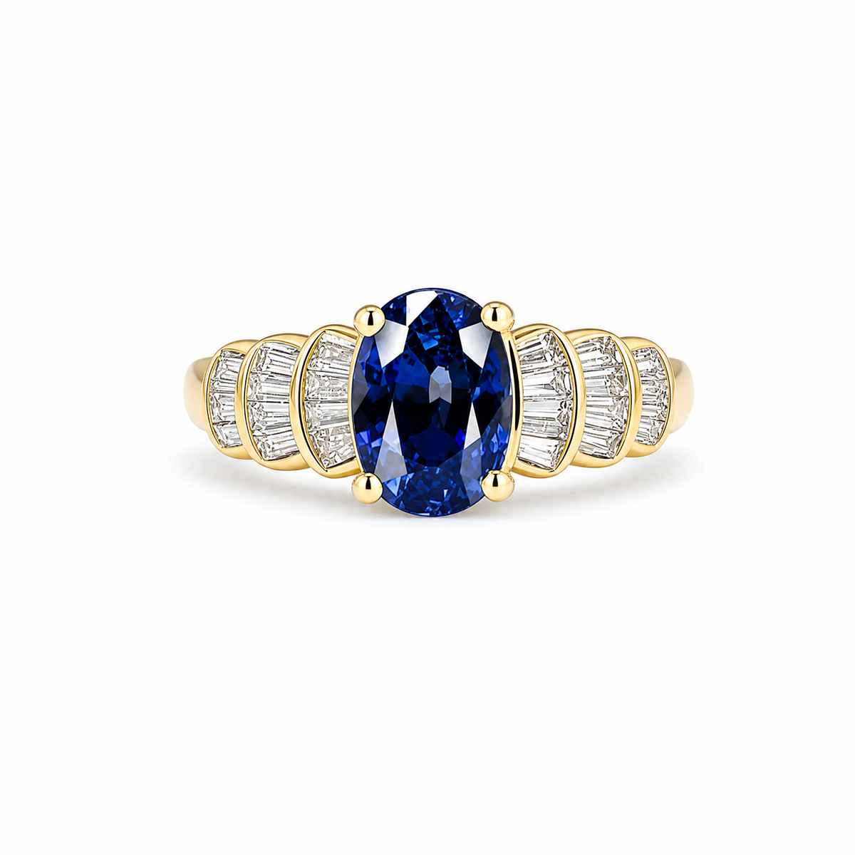 BLUE SAPPHIRE AND BAGUETTE