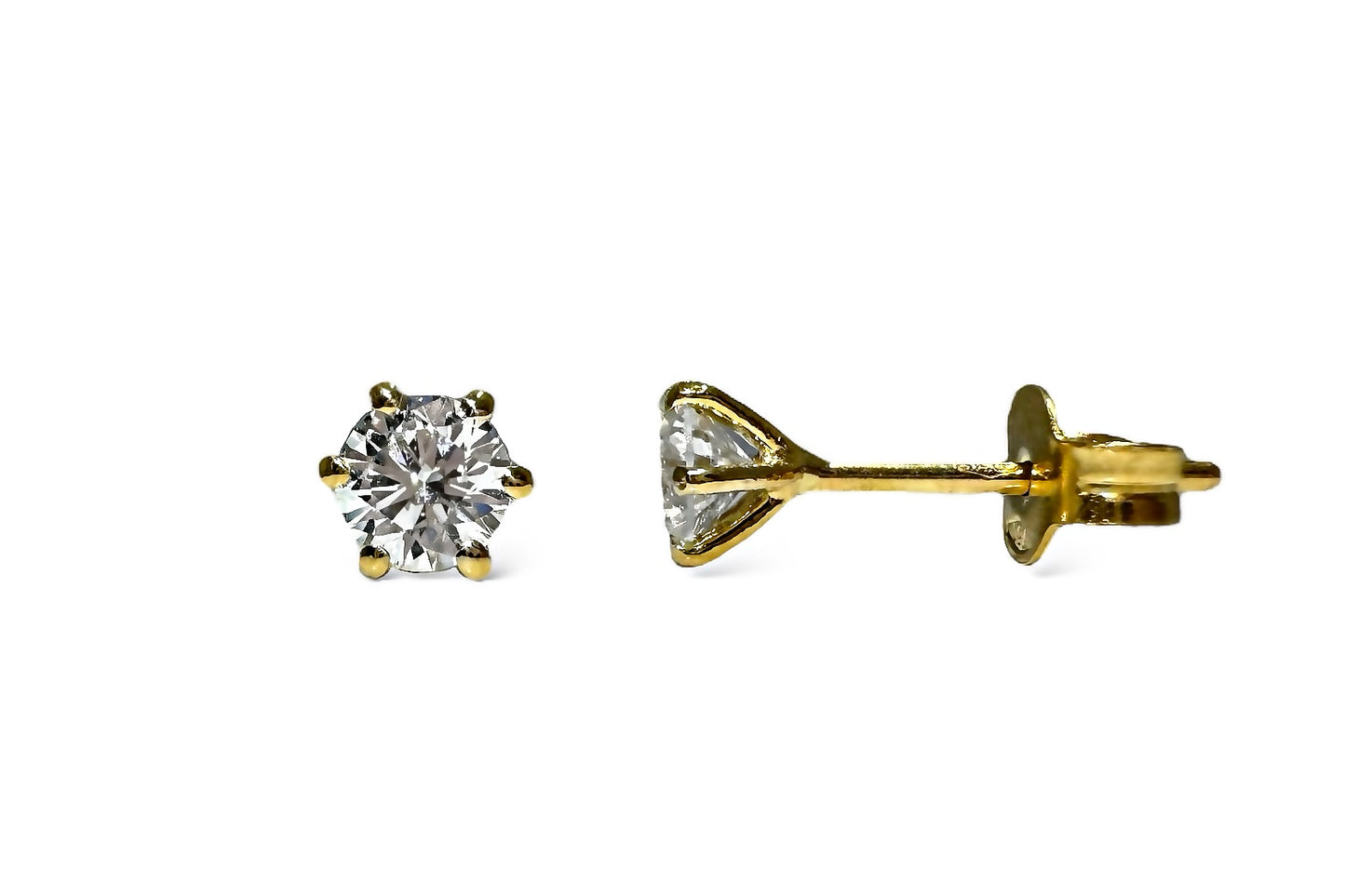 0,70 CT ZES PRONGS SOLITAIRE STUDS 