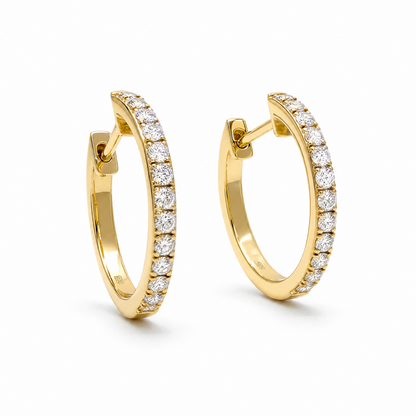 THIN DIAMOND HOOPS (S)
