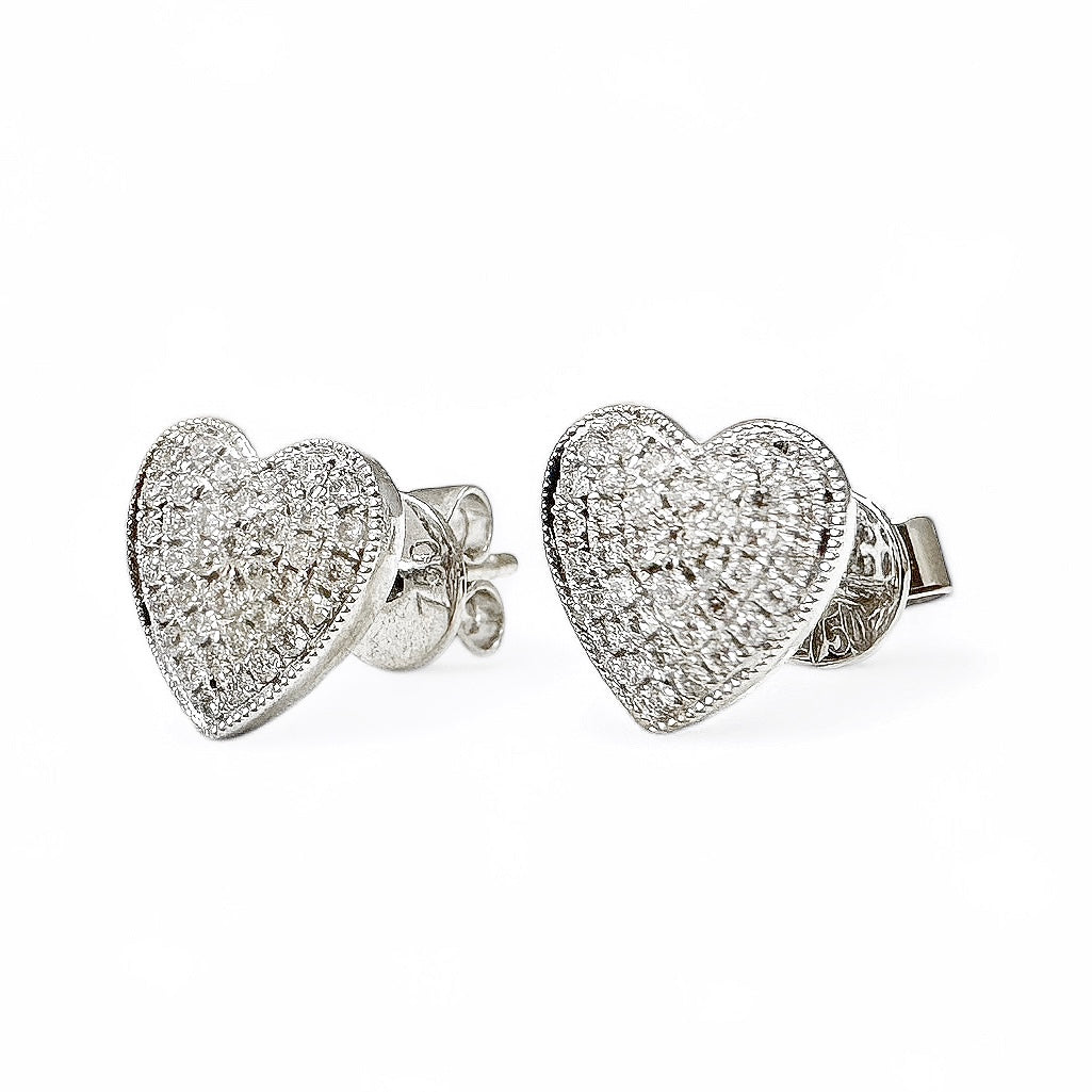 HEART SHAPE DIAMOND EARRINGS