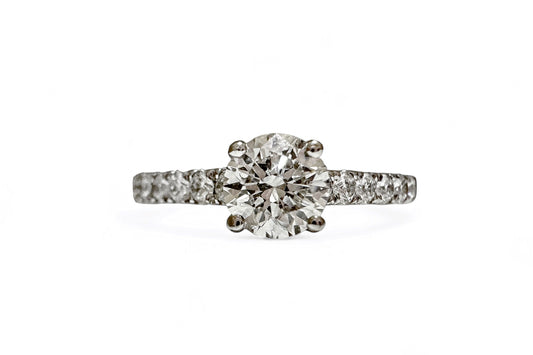 RONDE SOLITAIRE PAVÉ-RING VAN 0,53 CT 