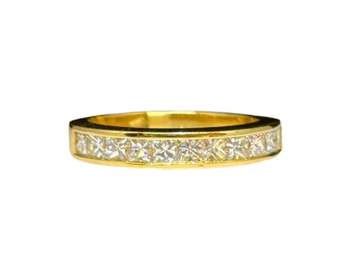 BAGUE D'ÉTERNITÉ TAILLE PRINCESSE 1,10 CT 
