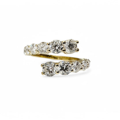 GRADUATED DIAMOND BYPASS RING