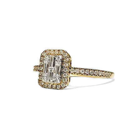 Halo Illusie Diamanten Ring 