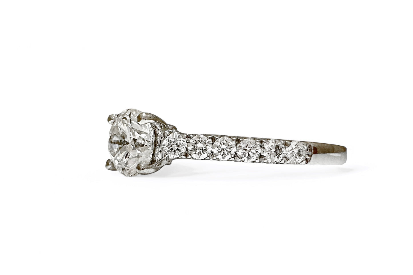 RONDE SOLITAIRE PAVÉ-RING VAN 0,53 CT 