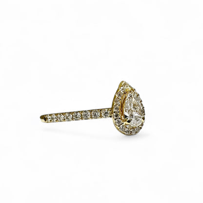 PEER SOLITAIRE RING MET BIJPASSENDE BAND 