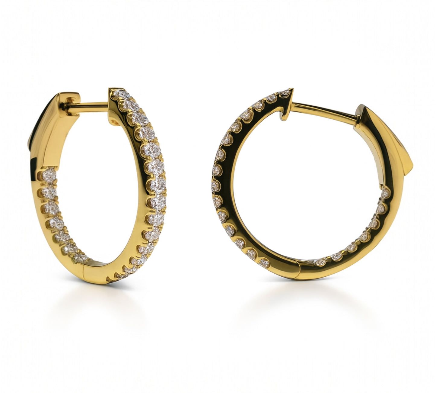 INSIDE OUT DIAMOND HOOPS