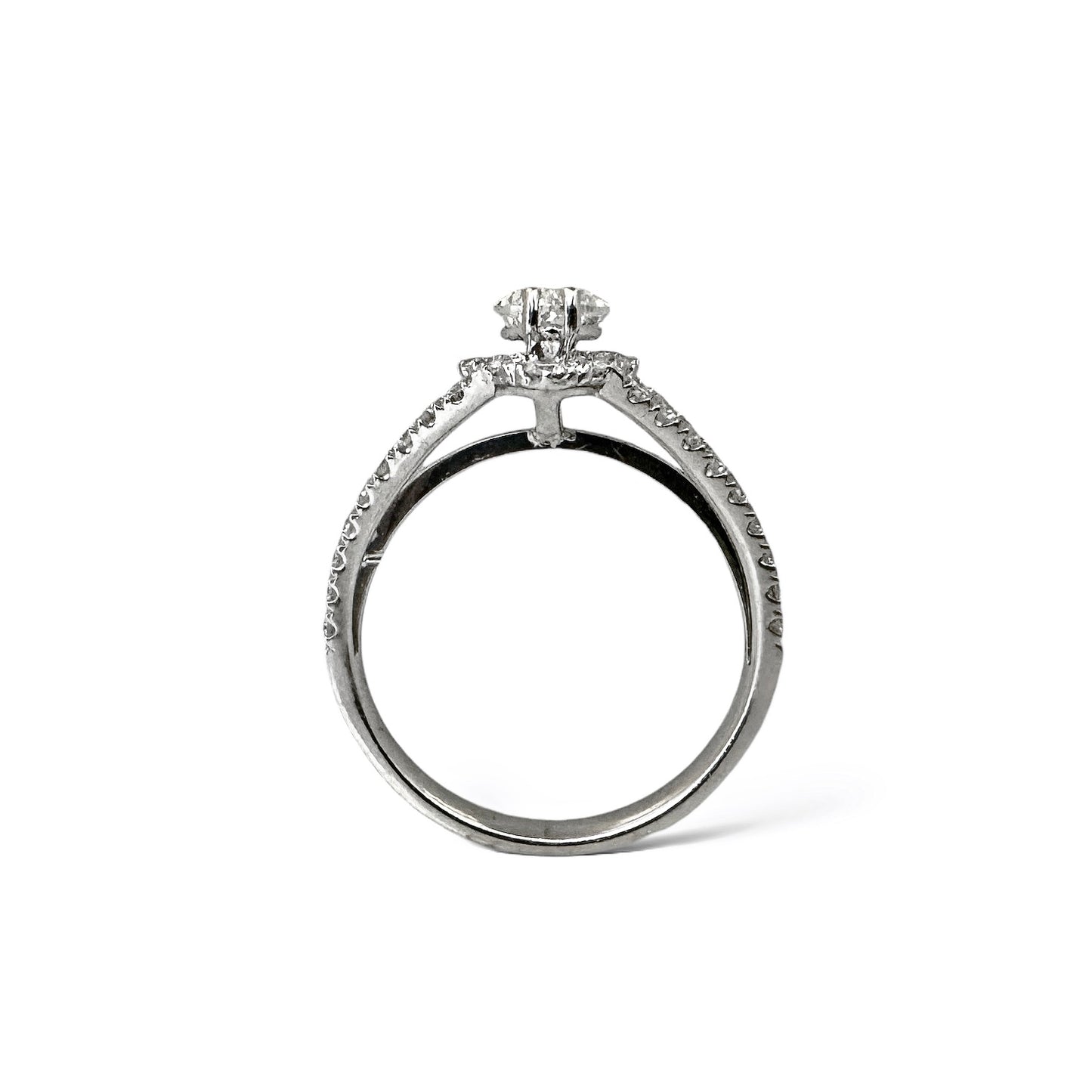 BAGUE HALO TAILLE MARQUISE 1,02 CT 