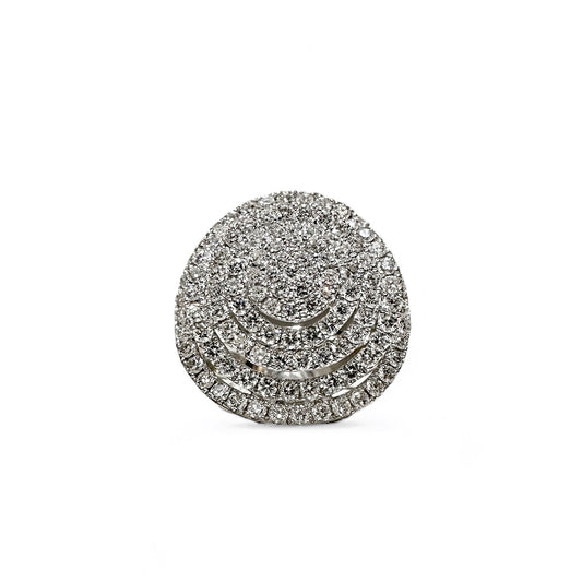 Spiraalvormige diamanten ring 