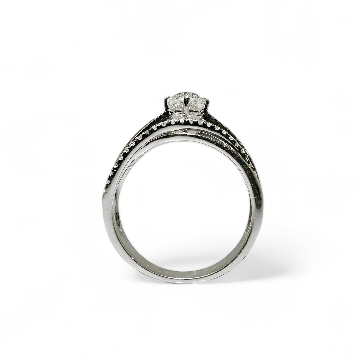 0,48 CT RONDE SOLITAIRE TWIST RING