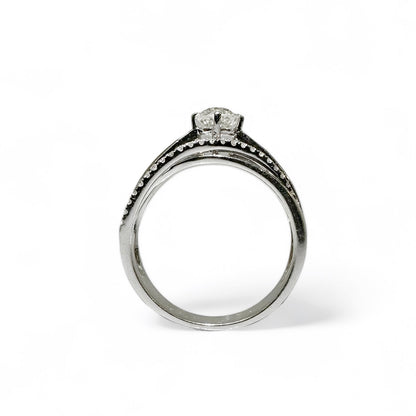 0,48 CT RONDE SOLITAIRE TWIST RING