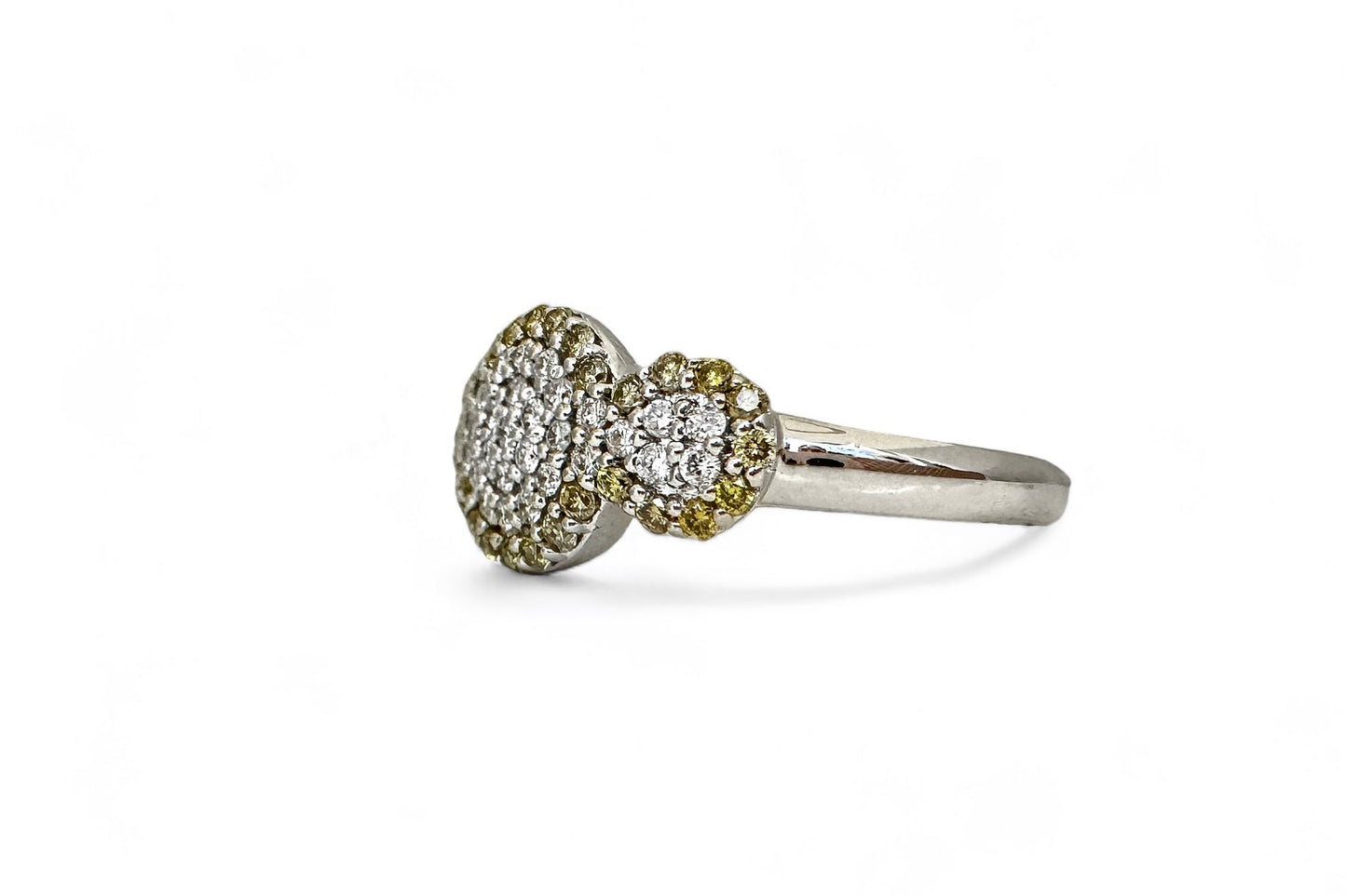 1,28 CT WITTE &amp; FANCY GELE DIAMANTEN 