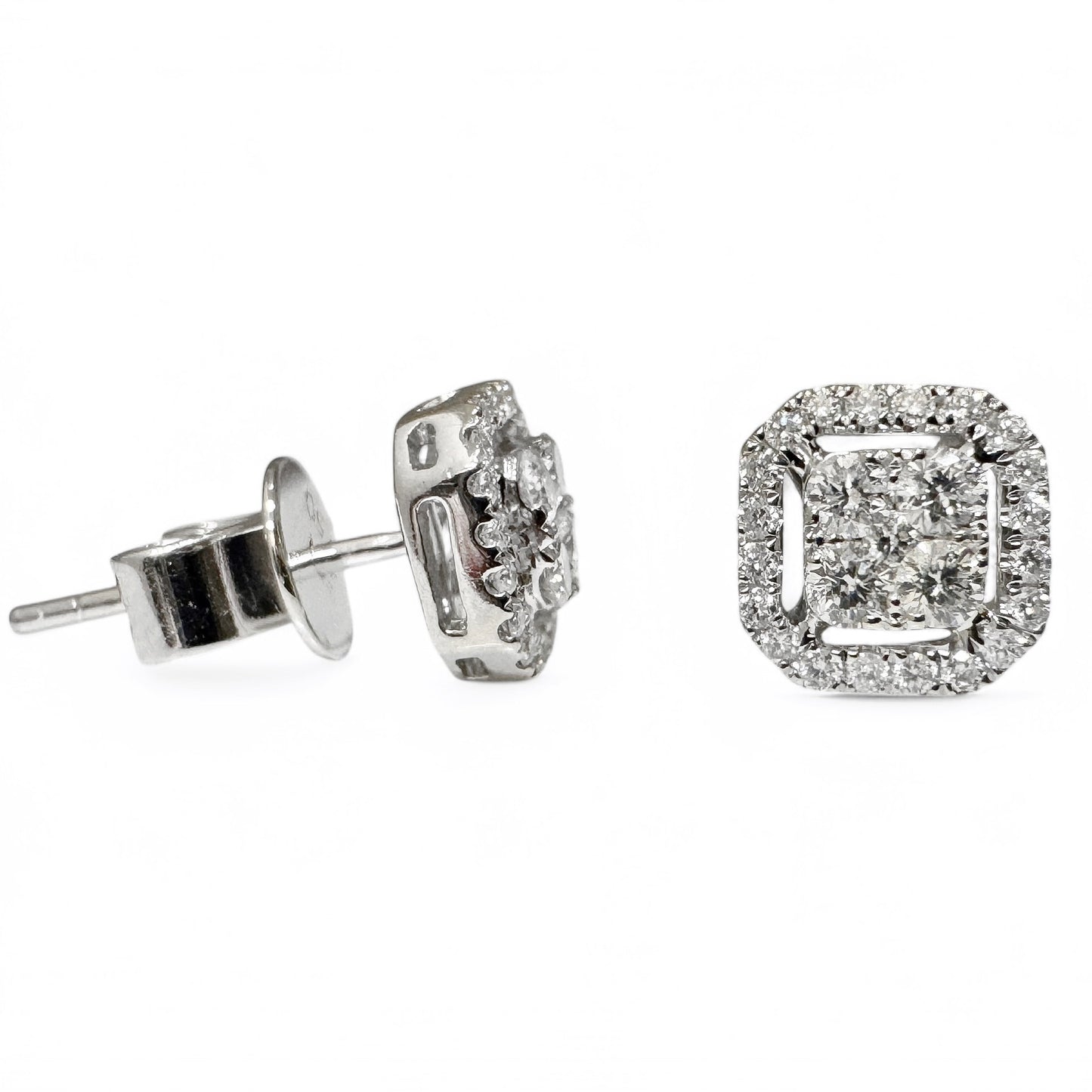 SQUARE DIAMOND EARRINGS