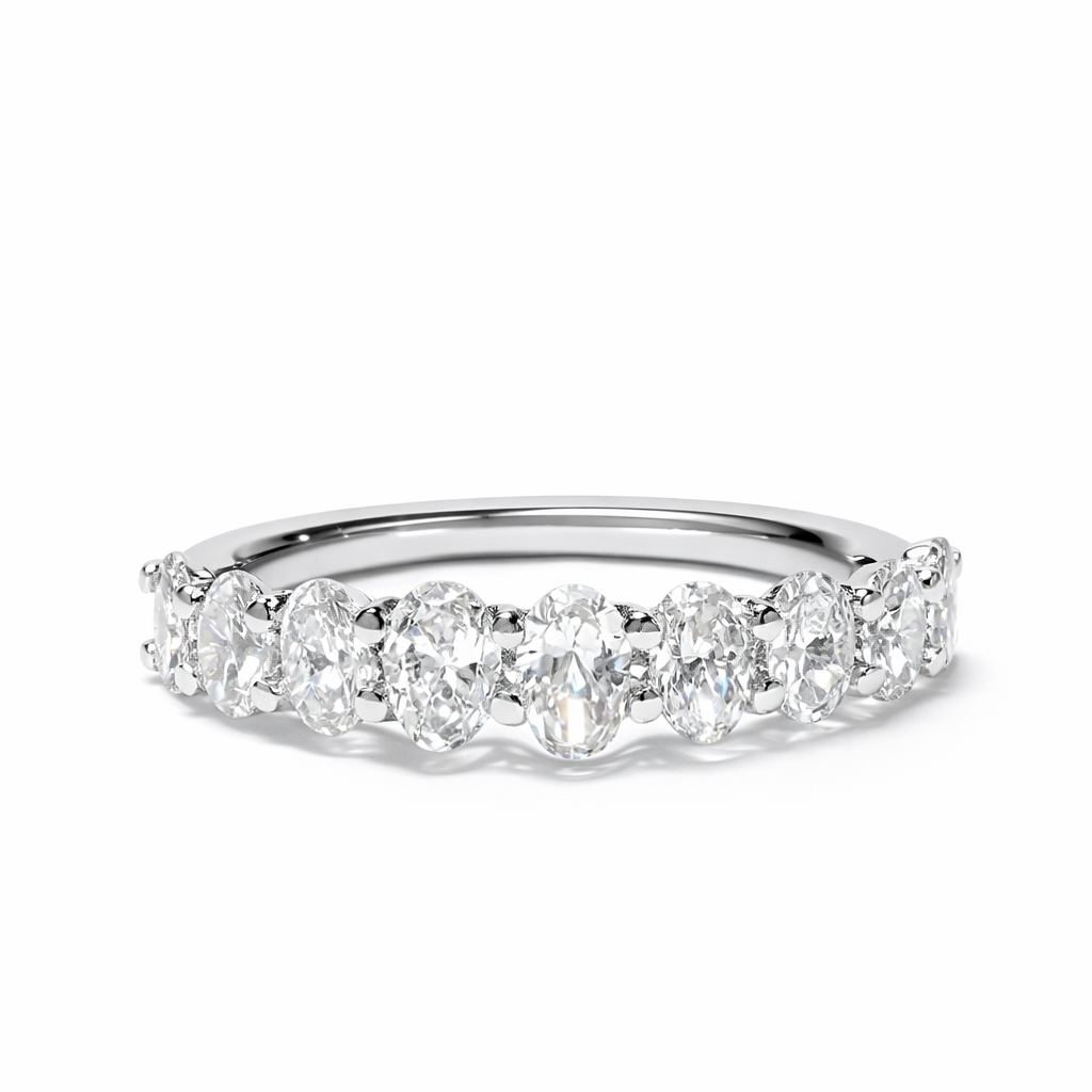 OVAL HALF ETERNITY BAND