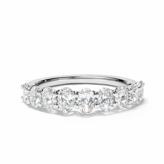 OVAL HALF ETERNITY BAND