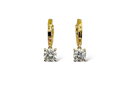 1,50 CT SOLITAIRE DROP HUGGIE 