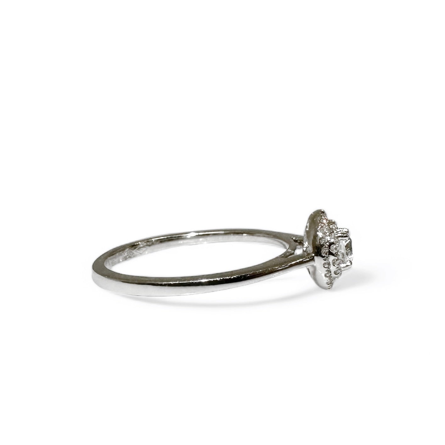 DOUBLE HALO ROUND SOLITAIRE RING