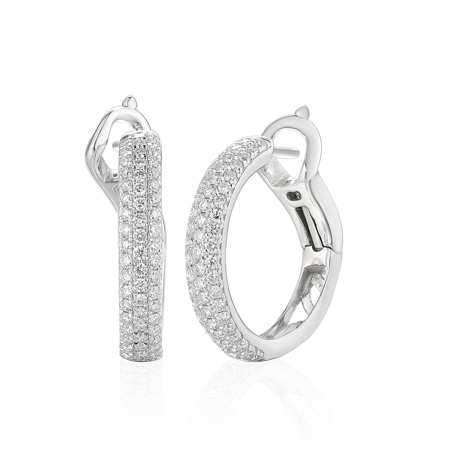 Créoles larges en diamant 