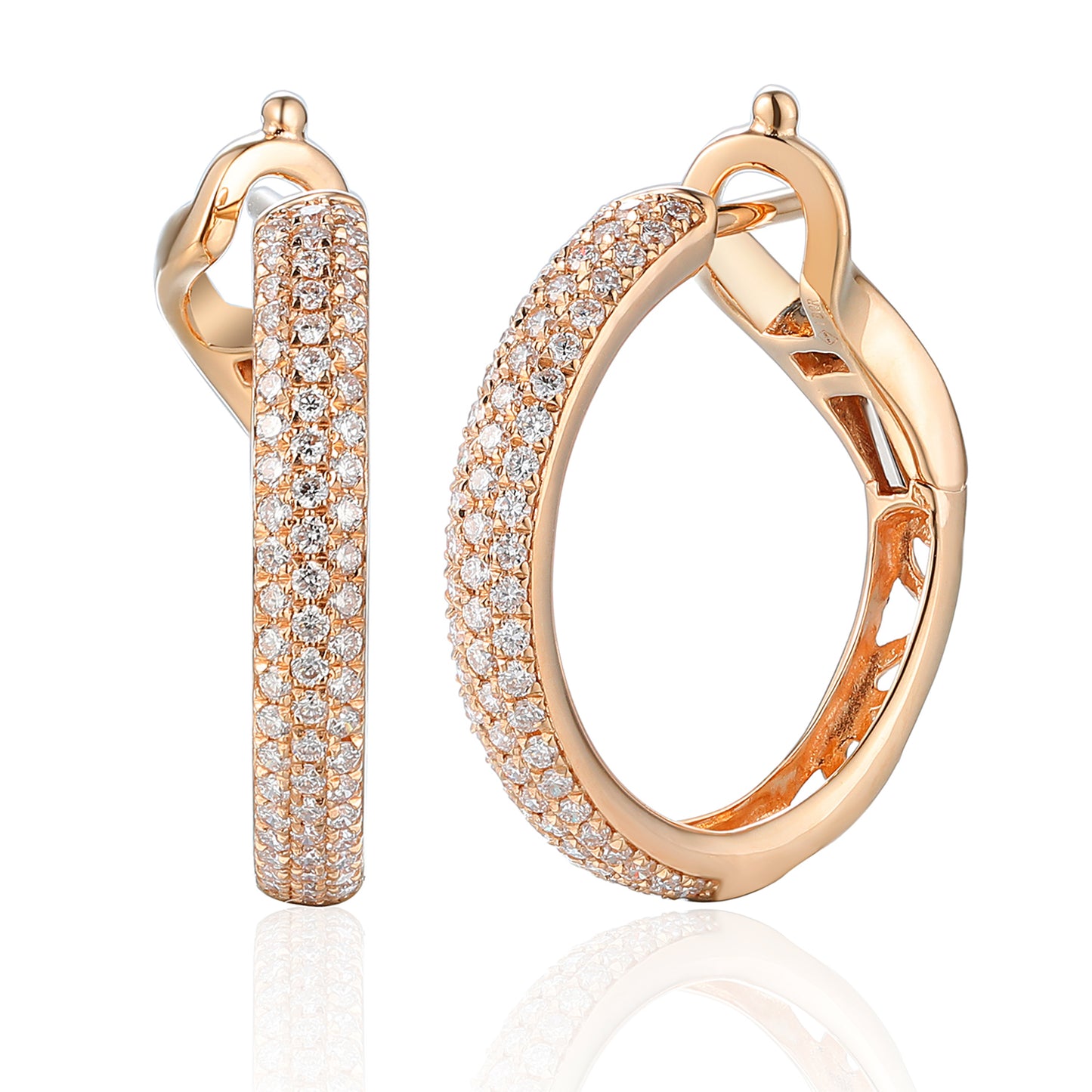 Créoles larges en diamant 