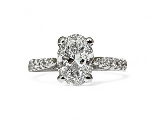 BAGUE PAVÉ TAILLE OVALE 1,01 CT 