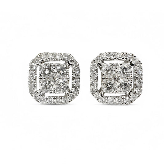 SQUARE DIAMOND EARRINGS