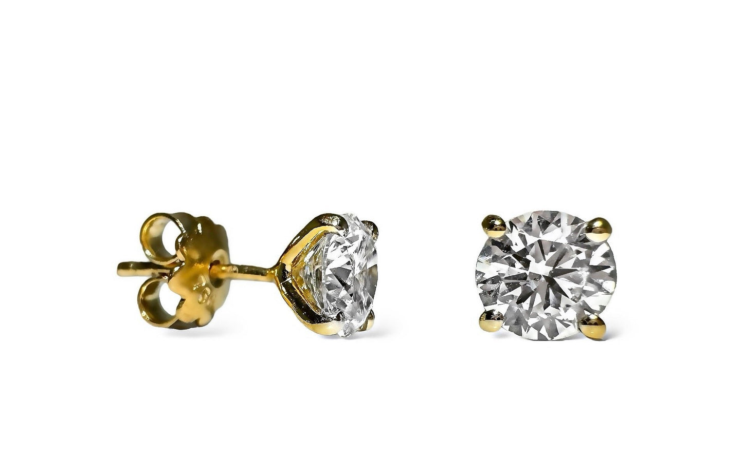 2.04 CT 4 PRONGS SOLITAIRE STUDS 
