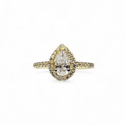 PEER SOLITAIRE RING MET BIJPASSENDE BAND 