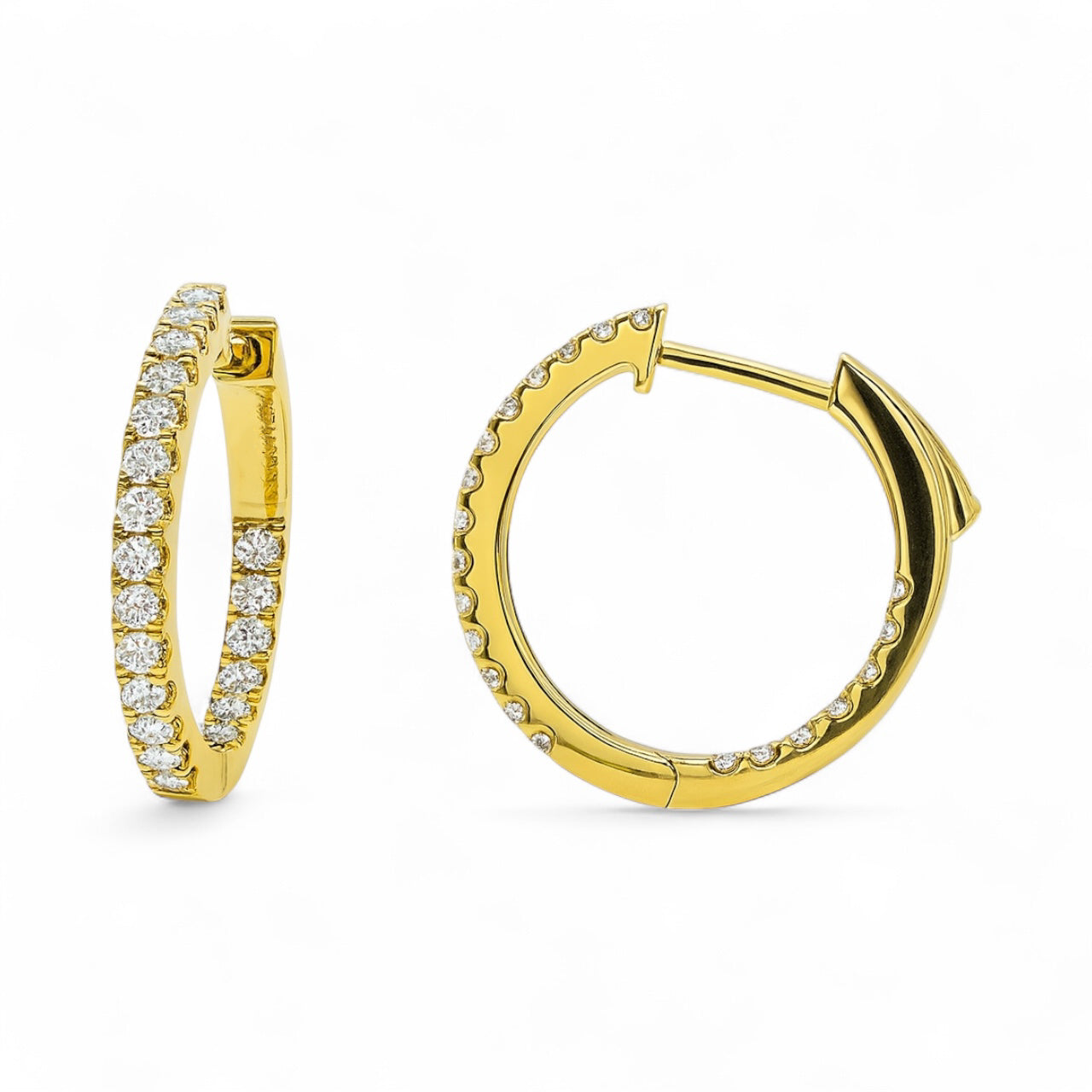 INSIDE OUT DIAMOND HOOPS