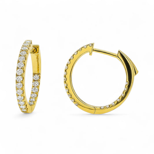 INSIDE OUT DIAMOND HOOPS