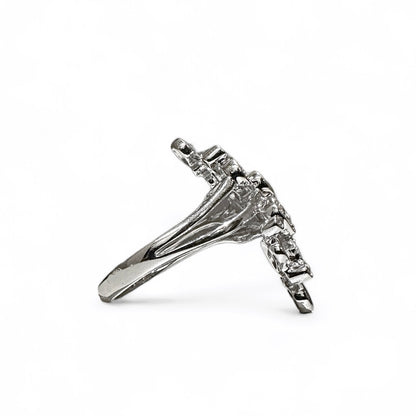 Bague en diamant avec goutte de pluie 