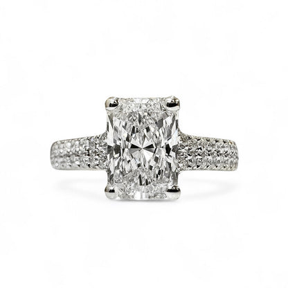 STRALENDE GESNEDEN SOLITAIRE PAVÉ-RING 