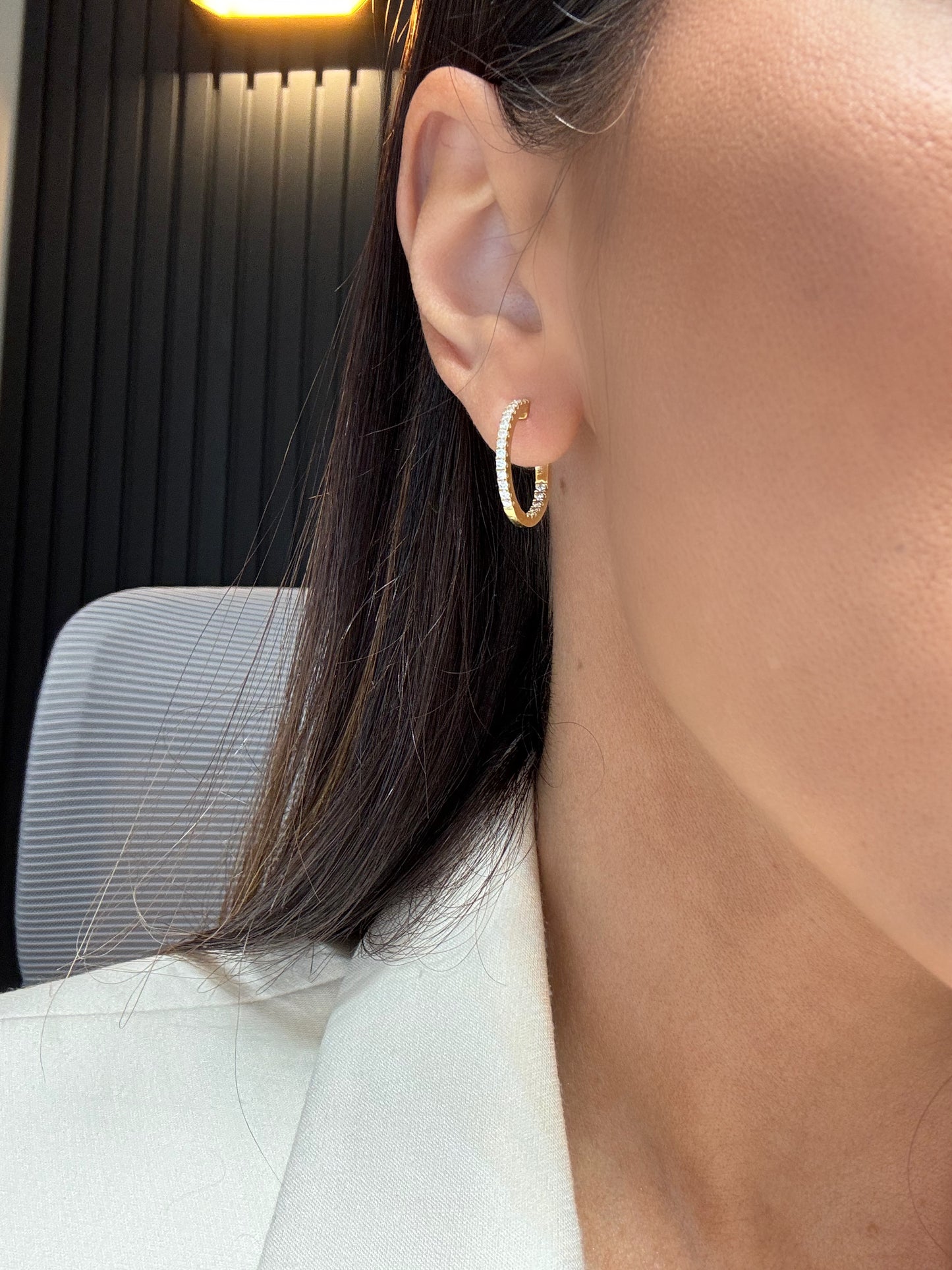 INSIDE OUT DIAMOND HOOPS