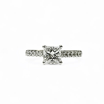0,70 CT PRINCESS GESLEPEN PAVÉ RING 